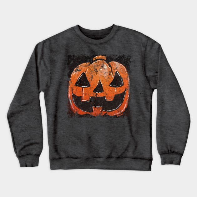 Rustic Pumpkin Crewneck Sweatshirt by Jan Grackle